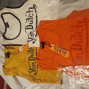 3 pack Von Dutch Tank Tops